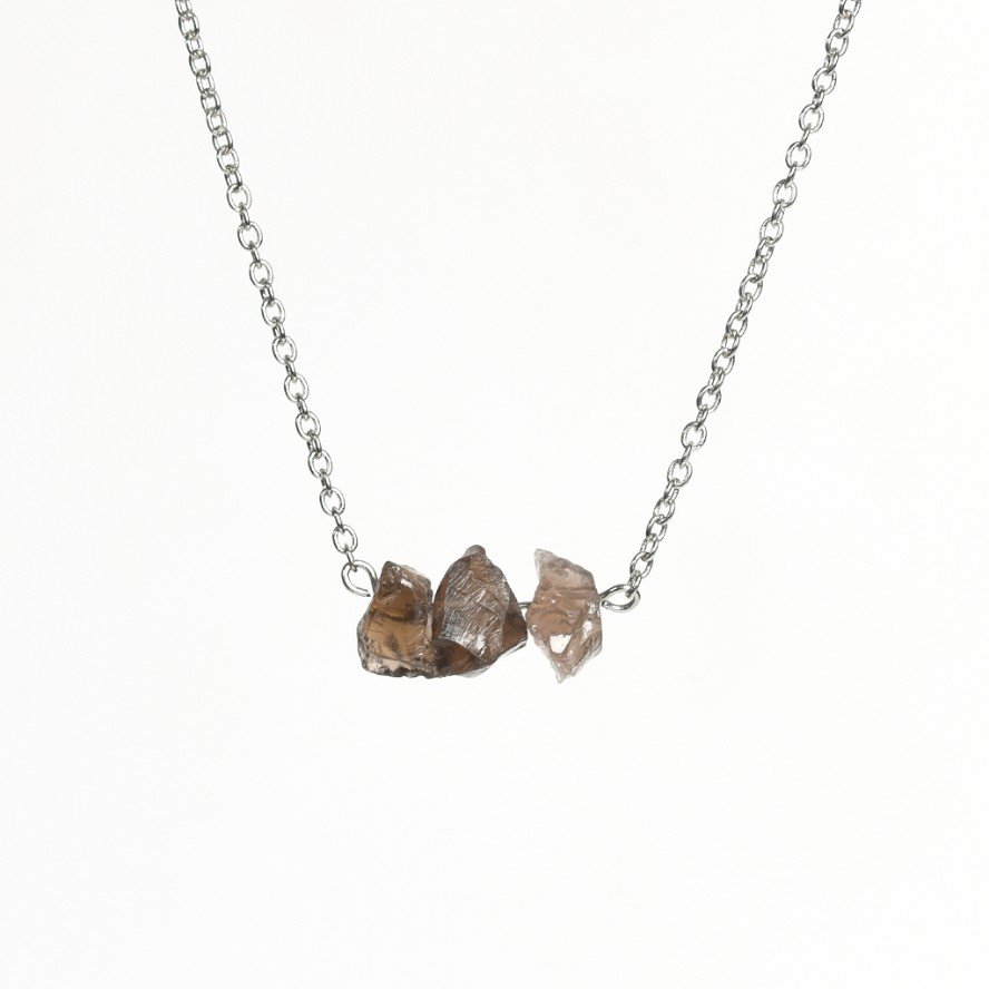 Crystal Chips Chain Pendant Necklace